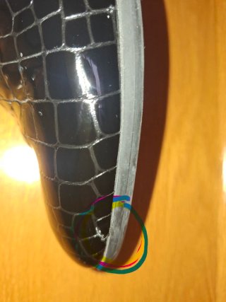Botines charol piel negros