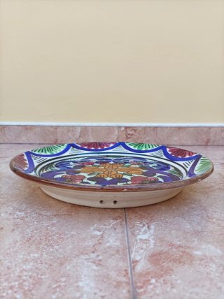 Plato Cerámica Española Vintage Pintado Mano 31ct