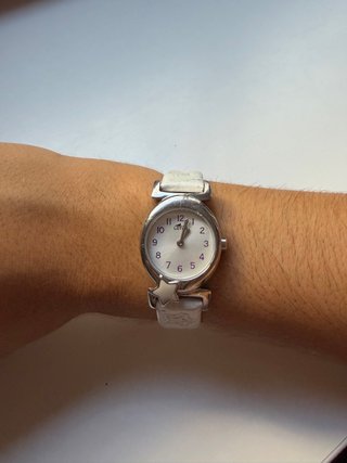 Reloj Lotus niña plata y blanco