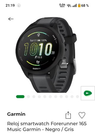 Garmin Forerunner 165 Music Reloj Inteligente