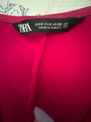 Vestido Satinado Fucsia Zara
