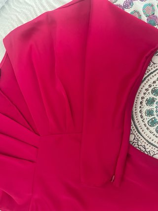 Vestido Satinado Fucsia Zara