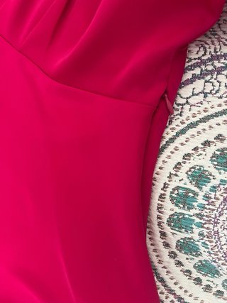 Vestido Satinado Fucsia Zara