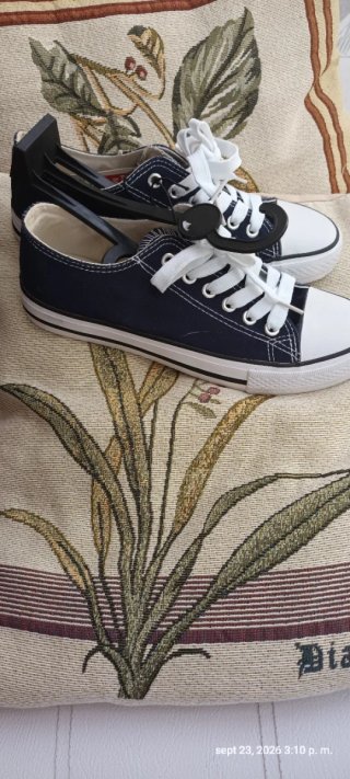 Zapatillas estilo Converse azul y blanco T.37