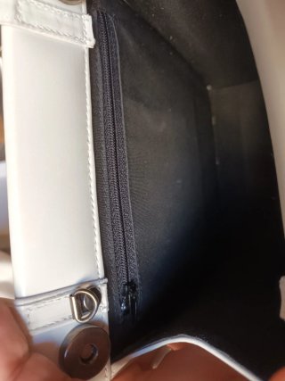 Bolso de ceremonia blanco hielo