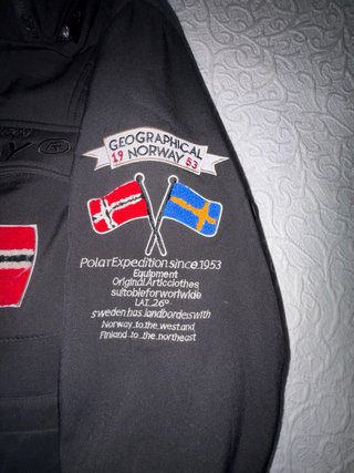 Abrigo Geographical Norway Negro Talla M