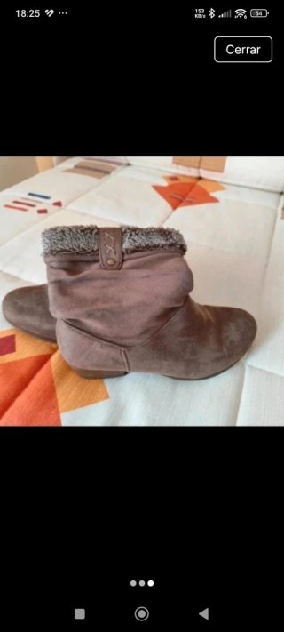 Botines Beige con detalle pelo (Precio Negociable)