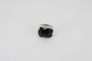 Anillo Plata 925 Oso Piedra Negra Tous