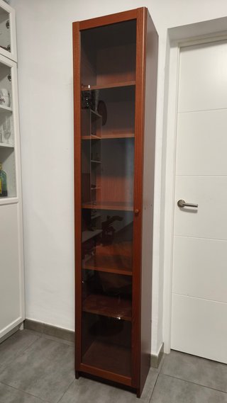 Vitrina de madera y cristal