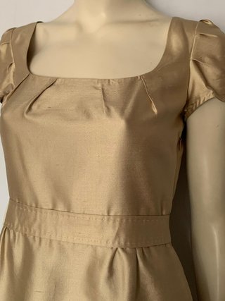 Vestido Carolina Herrera Dorado Talla M
