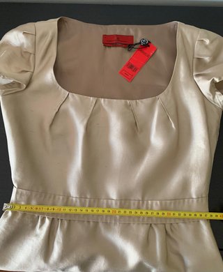 Vestido Carolina Herrera Dorado Talla M