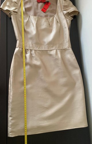 Vestido Carolina Herrera Dorado Talla M
