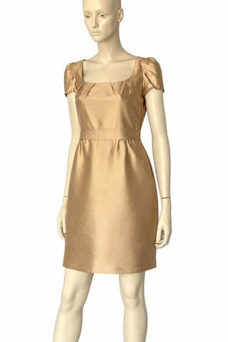 Vestido Carolina Herrera Dorado Talla M
