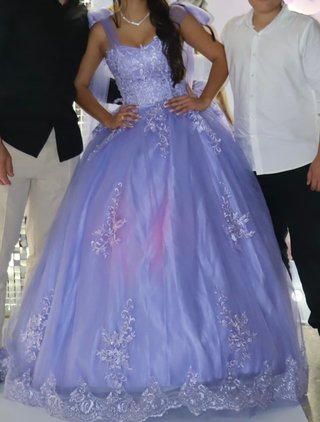 Vestido Quinceañera Morado Talla Única