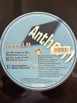 N.A.P.A.L.M. "The Last Of The Mohicans" vinile