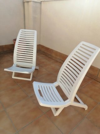 Set de 2 Sillas de Playa Blancas 3 usos