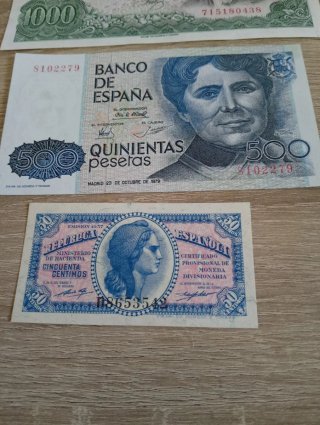 Lote 4 Billetes Pesetas España