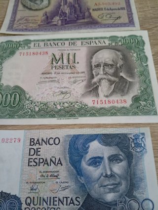 Lote 4 Billetes Pesetas España
