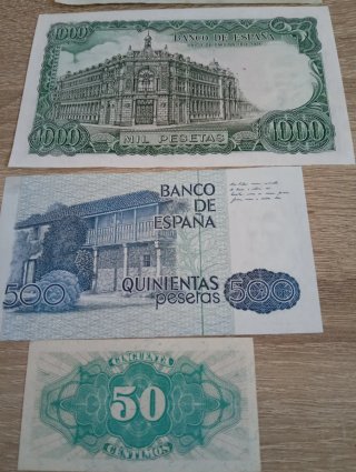 Lote 4 Billetes Pesetas España