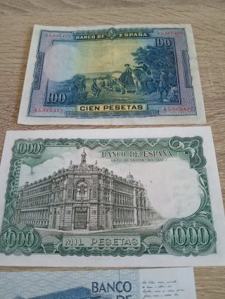 Lote 4 Billetes Pesetas España