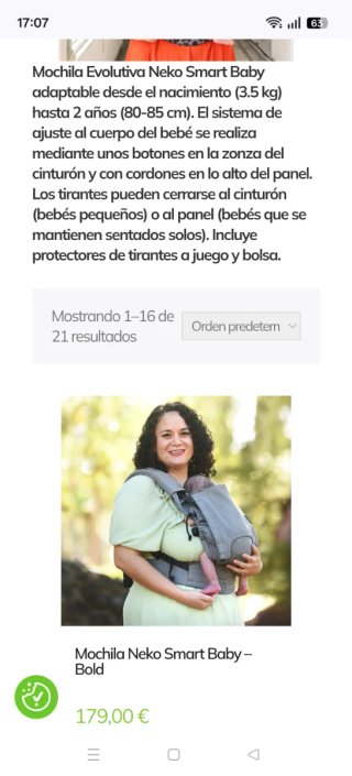 Mochila Portabebés Neko