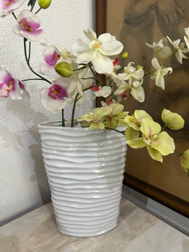 Jarrón Decorativo Flores Artificiales