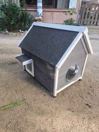 Casita para gatos VEVOR exterior madera