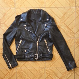 Chaqueta Biker Mango Negra Talla XS