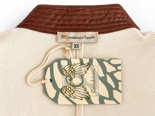 Nuevo Vestido beige denim elástico+ fajín ecopiel