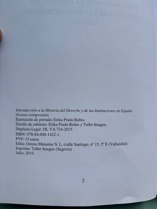 Introducción a la Historia del Derecho y las In...