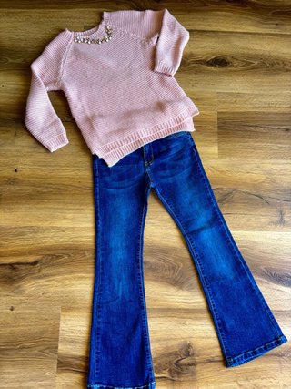 Set Jeans e Maglione Rosa 8 Anni