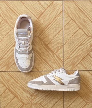 Tenis BROWNIE blancos y grises