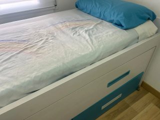 Cama nido juvenil con 2 cajones y colchón