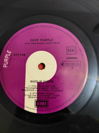 Vinilo Deep Purple - Made in Europe