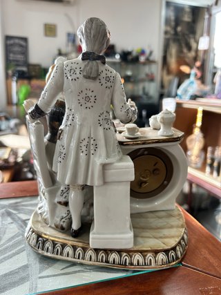 Reloj Vintage Porcelana EIHO Pareja Té Colección
