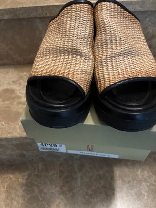Sandalias A.S. 98 Beige y Negro