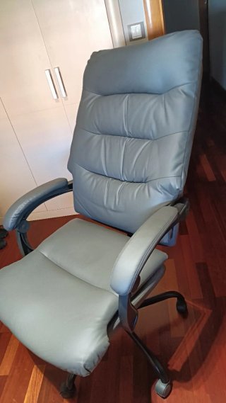 Sillón de oficina polipiel gris Nueva