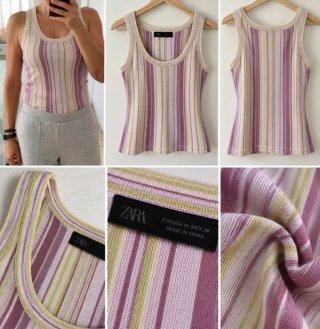 Top de rayas Zara Talla M