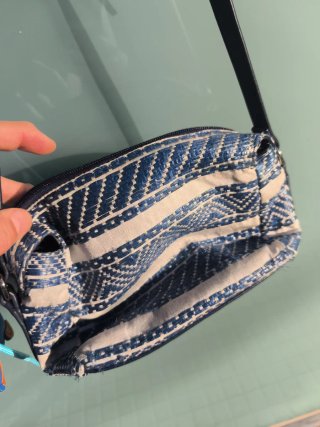 Bolso Pequeño Paco Martínez Azul y Blanco
