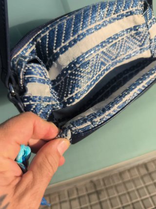 Bolso Pequeño Paco Martínez Azul y Blanco