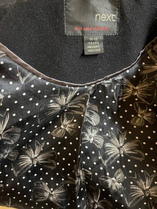 Cappottino nero doppio petto sp.30 sen38 lung.75