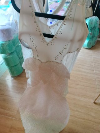 Disfraz Carnaval Blanco y Rosa