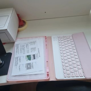 Funda Tablet Rosa con Teclado y Soporte