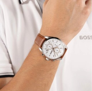 Reloj BOSS Grand Prix 44mm Piel Calada