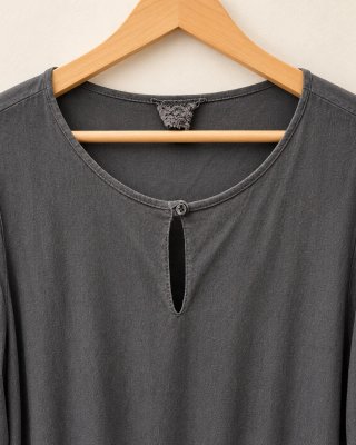 Vestido Casual Gris Ajustable