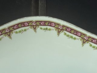 🇫🇷 2 Bandejas Rabaneras Art Noveau Porcelana