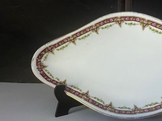 🇫🇷 2 Bandejas Rabaneras Art Noveau Porcelana