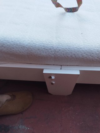 Cama de transición infantil blanca