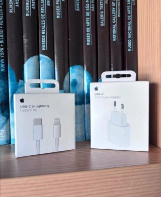 Cargador USB-C + Cable USB-C a Lightning