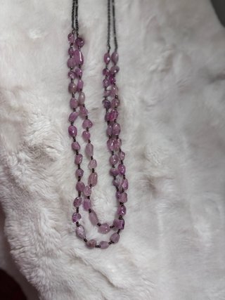 Collana vintage pietre rosa/viola